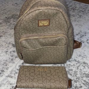 Calvin Klein Backpack & Matching Wallet
